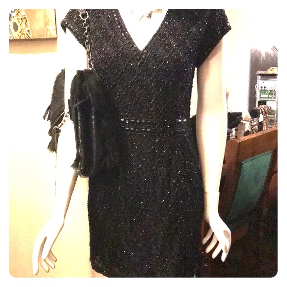 Parker Dresses & Skirts - NWT PARKER Serena Short-Sleeve Beaded Sheath Dress